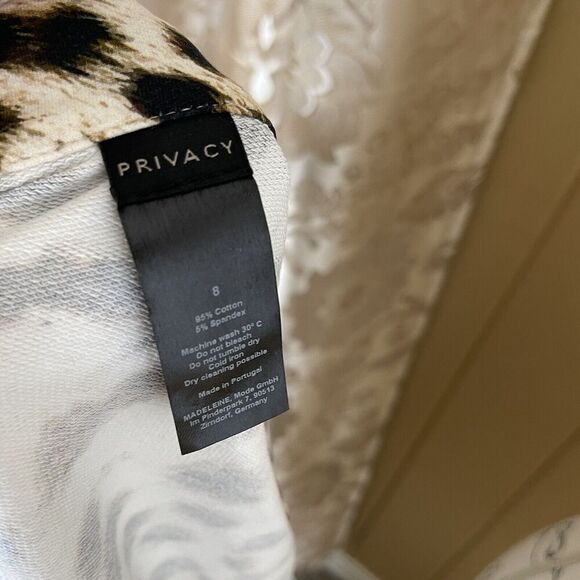 Leopard Cardigan Jacket Top Privacy Long Sleeve Sweater Button Up Size Small - Picture 3 of 3